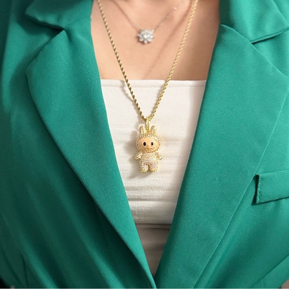 Gold chain Labubu Necklace Pendant 24” - Picture 6 of 10